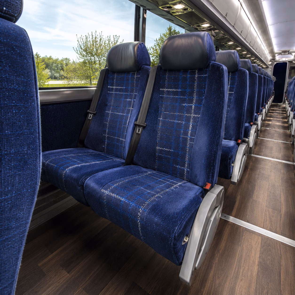 north miami charter bus rental interior